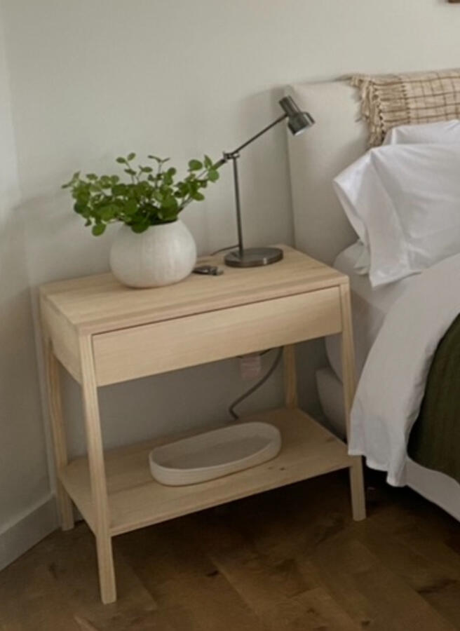 Small Modern Pine Nightstand