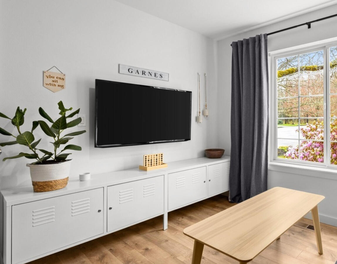 Staged Kids Playroom TV and Console